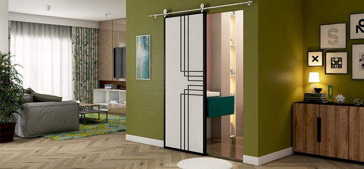 sliding bathroom door installation in Tamarac